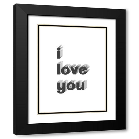 U + Me I Black Modern Wood Framed Art Print with Double Matting by Popp, Grace