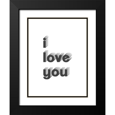 U + Me I Black Modern Wood Framed Art Print with Double Matting by Popp, Grace