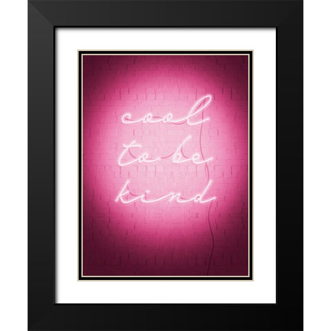 Sweet Neon I Black Modern Wood Framed Art Print with Double Matting by Popp, Grace