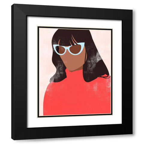 Shades I Black Modern Wood Framed Art Print with Double Matting by Popp, Grace