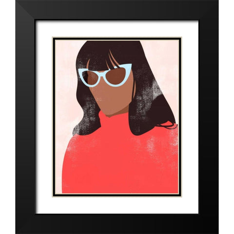 Shades I Black Modern Wood Framed Art Print with Double Matting by Popp, Grace