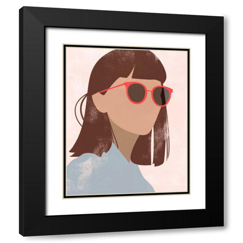 Shades II Black Modern Wood Framed Art Print with Double Matting by Popp, Grace