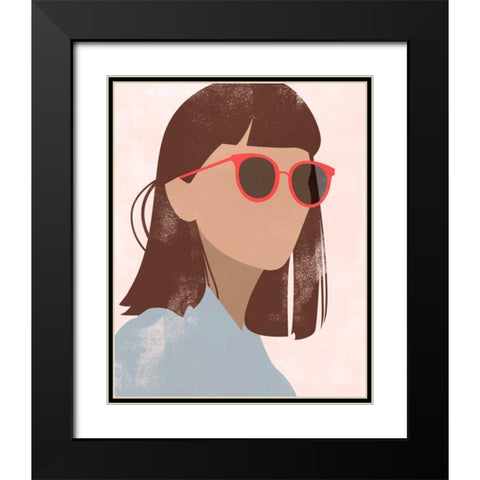 Shades II Black Modern Wood Framed Art Print with Double Matting by Popp, Grace