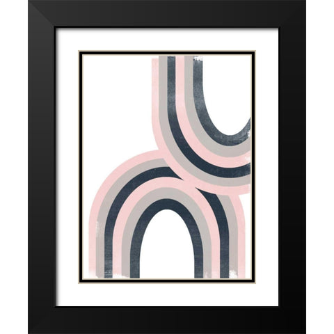 Arc Moderne I Black Modern Wood Framed Art Print with Double Matting by Vess, June Erica