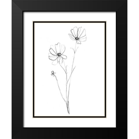 Stem Contour IV Black Modern Wood Framed Art Print with Double Matting by Goldberger, Jennifer