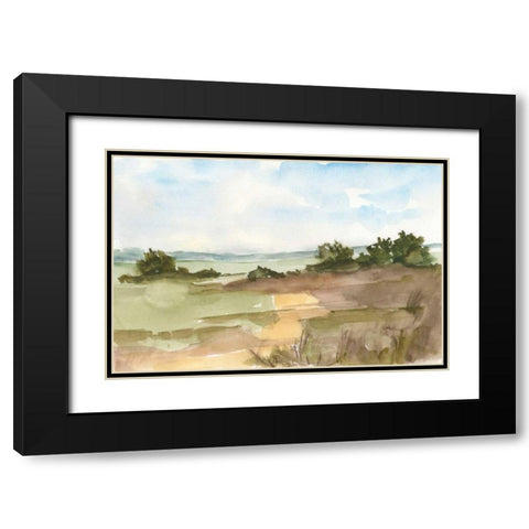 Fall Fields II Black Modern Wood Framed Art Print with Double Matting by Harper, Ethan