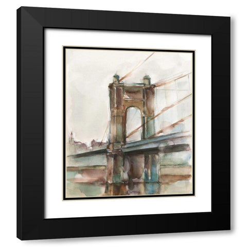 Bridge at Sunset I Black Modern Wood Framed Art Print with Double Matting by Harper, Ethan