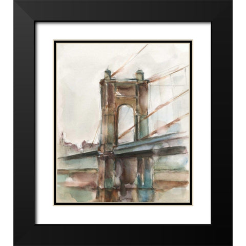Bridge at Sunset I Black Modern Wood Framed Art Print with Double Matting by Harper, Ethan