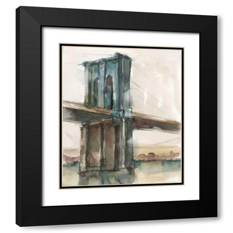 Bridge at Sunset II Black Modern Wood Framed Art Print with Double Matting by Harper, Ethan