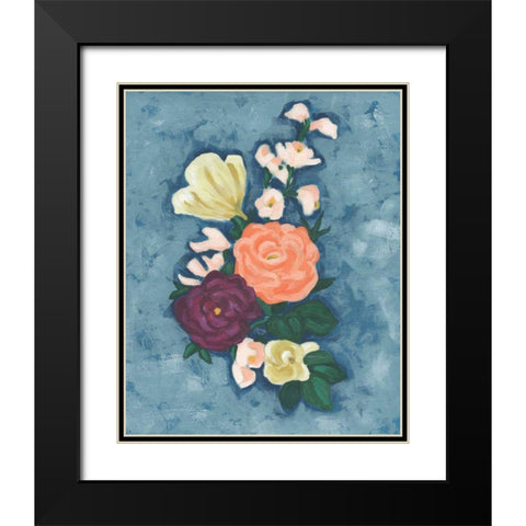 Floral Portrait I Black Modern Wood Framed Art Print with Double Matting by Vess, June Erica