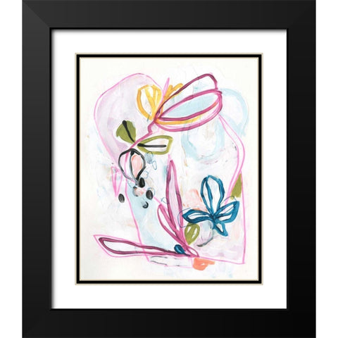 Garden Allusion II Black Modern Wood Framed Art Print with Double Matting by Vess, June Erica