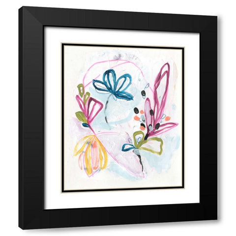 Garden Allusion III Black Modern Wood Framed Art Print with Double Matting by Vess, June Erica