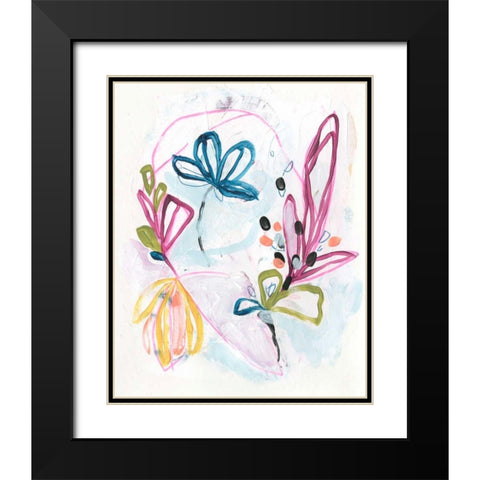 Garden Allusion III Black Modern Wood Framed Art Print with Double Matting by Vess, June Erica