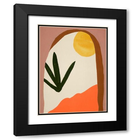 New Day I Black Modern Wood Framed Art Print with Double Matting by Wang, Melissa