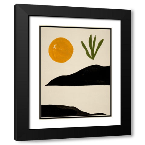 New Day III Black Modern Wood Framed Art Print with Double Matting by Wang, Melissa