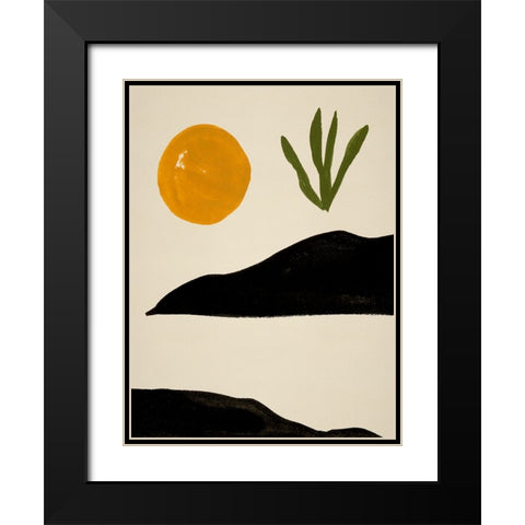New Day III Black Modern Wood Framed Art Print with Double Matting by Wang, Melissa