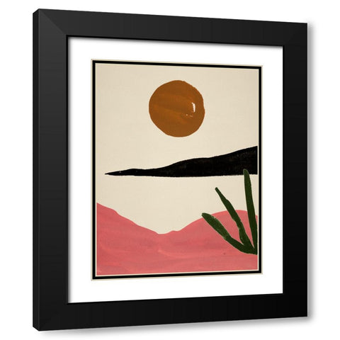 New Day IV Black Modern Wood Framed Art Print with Double Matting by Wang, Melissa