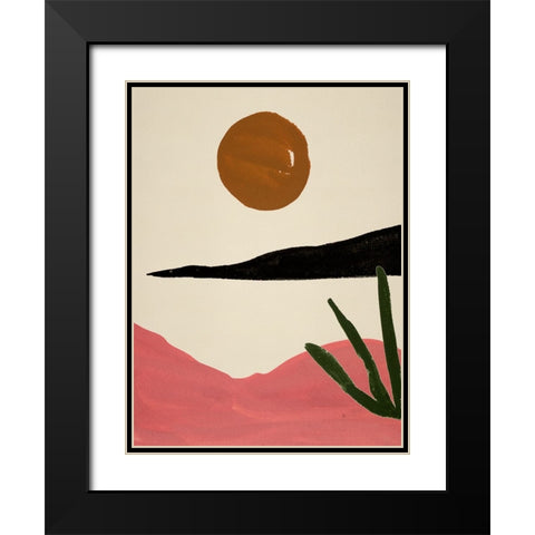 New Day IV Black Modern Wood Framed Art Print with Double Matting by Wang, Melissa