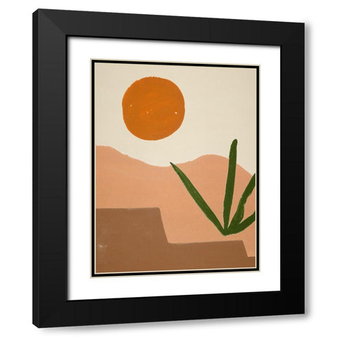 New Day VI Black Modern Wood Framed Art Print with Double Matting by Wang, Melissa