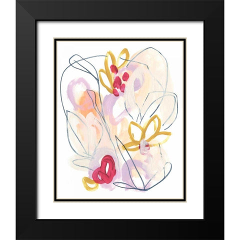 Balance Bloom II Black Modern Wood Framed Art Print with Double Matting by Vess, June Erica