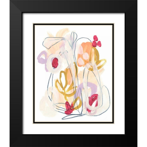 Balance Bloom III Black Modern Wood Framed Art Print with Double Matting by Vess, June Erica