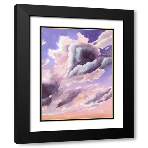 Amethyst Cumulus II Black Modern Wood Framed Art Print with Double Matting by Popp, Grace