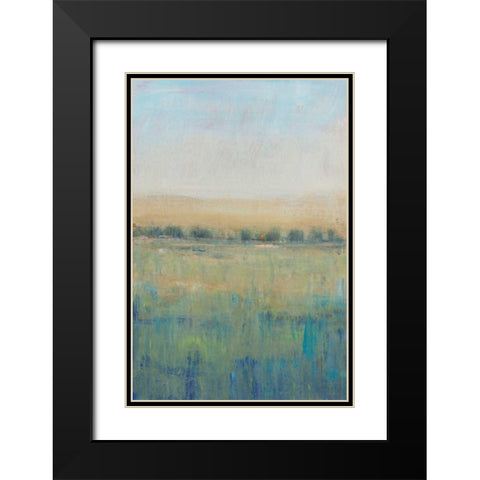 Open Meadow View I Black Modern Wood Framed Art Print with Double Matting by OToole, Tim