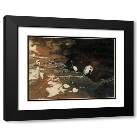 Dark Flow II Black Modern Wood Framed Art Print with Double Matting by Moore, Regina