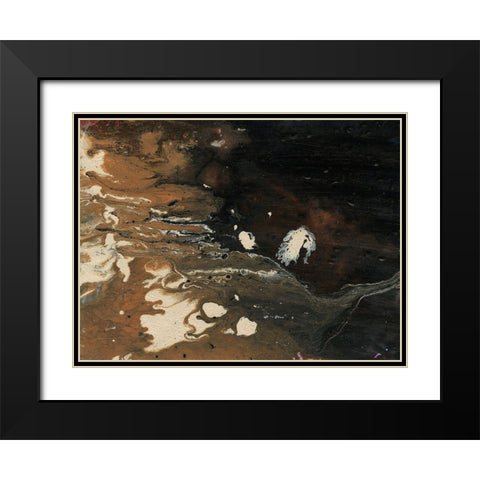 Dark Flow II Black Modern Wood Framed Art Print with Double Matting by Moore, Regina