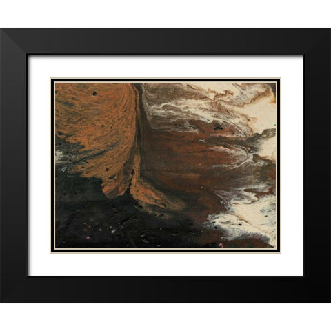 Dark Flow III Black Modern Wood Framed Art Print with Double Matting by Moore, Regina