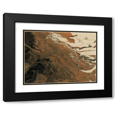 Dark Flow IV Black Modern Wood Framed Art Print with Double Matting by Moore, Regina