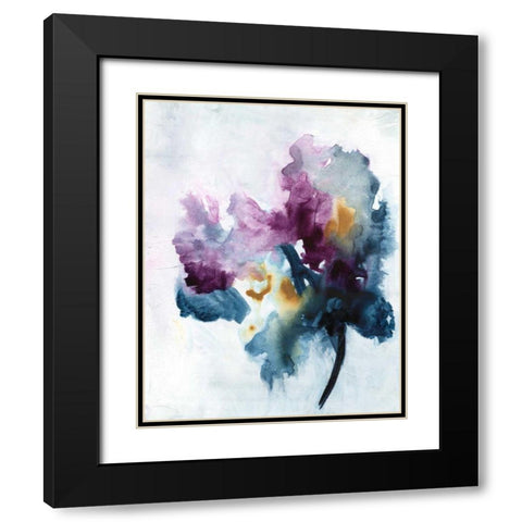 Bouquet II Black Modern Wood Framed Art Print with Double Matting by Combs, Joyce