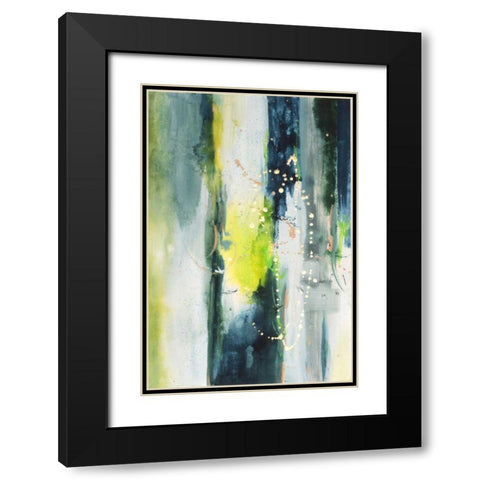 Treetops I Black Modern Wood Framed Art Print with Double Matting by Combs, Joyce