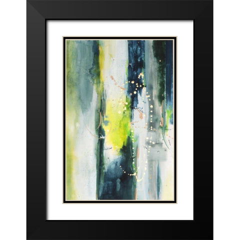 Treetops I Black Modern Wood Framed Art Print with Double Matting by Combs, Joyce