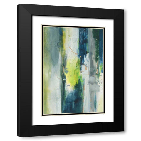 Treetops I Black Modern Wood Framed Art Print with Double Matting by Combs, Joyce