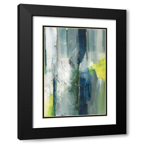 Treetops II Black Modern Wood Framed Art Print with Double Matting by Combs, Joyce