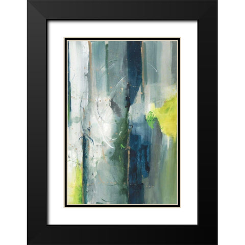 Treetops II Black Modern Wood Framed Art Print with Double Matting by Combs, Joyce