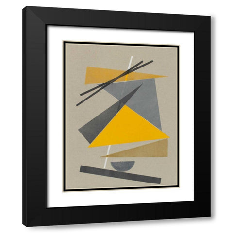 Homage to Bauhaus I Black Modern Wood Framed Art Print with Double Matting by Delamater, Rob