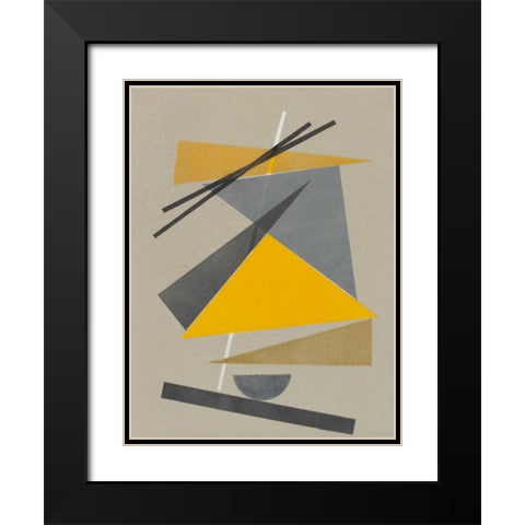 Homage to Bauhaus I Black Modern Wood Framed Art Print with Double Matting by Delamater, Rob