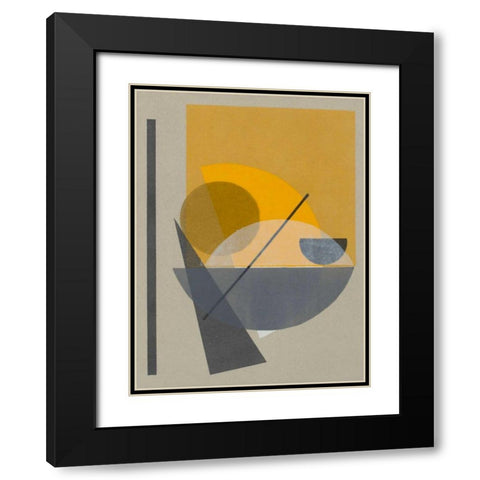 Homage to Bauhaus II Black Modern Wood Framed Art Print with Double Matting by Delamater, Rob