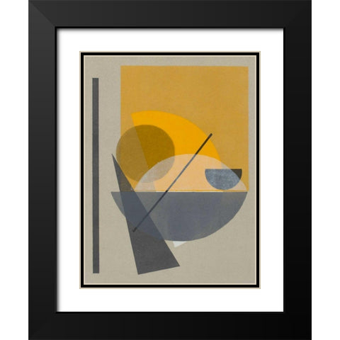 Homage to Bauhaus II Black Modern Wood Framed Art Print with Double Matting by Delamater, Rob