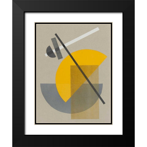Homage to Bauhaus IV Black Modern Wood Framed Art Print with Double Matting by Delamater, Rob