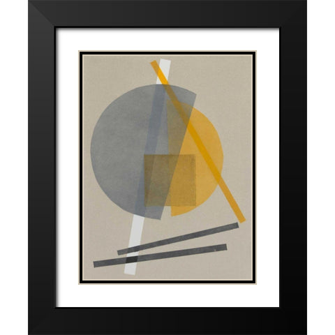 Homage to Bauhaus V Black Modern Wood Framed Art Print with Double Matting by Delamater, Rob