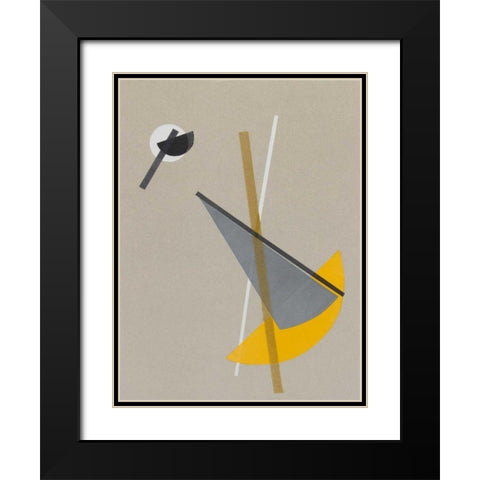Homage to Bauhaus VI Black Modern Wood Framed Art Print with Double Matting by Delamater, Rob