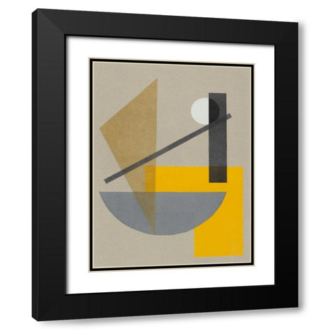 Homage to Bauhaus VII Black Modern Wood Framed Art Print with Double Matting by Delamater, Rob