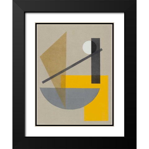 Homage to Bauhaus VII Black Modern Wood Framed Art Print with Double Matting by Delamater, Rob
