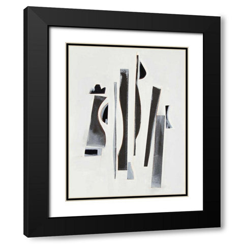 Rhythm Cadence II Black Modern Wood Framed Art Print with Double Matting by Delamater, Rob