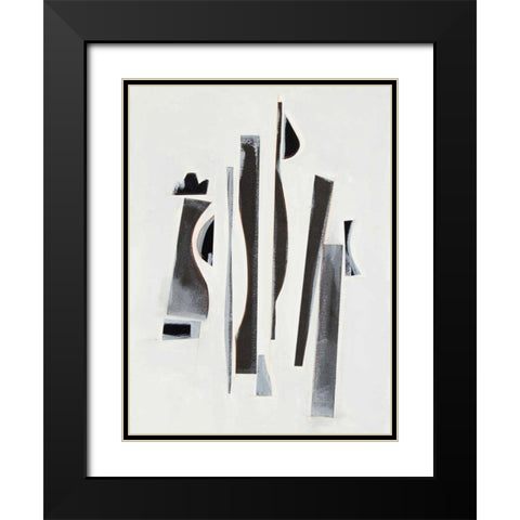 Rhythm Cadence II Black Modern Wood Framed Art Print with Double Matting by Delamater, Rob