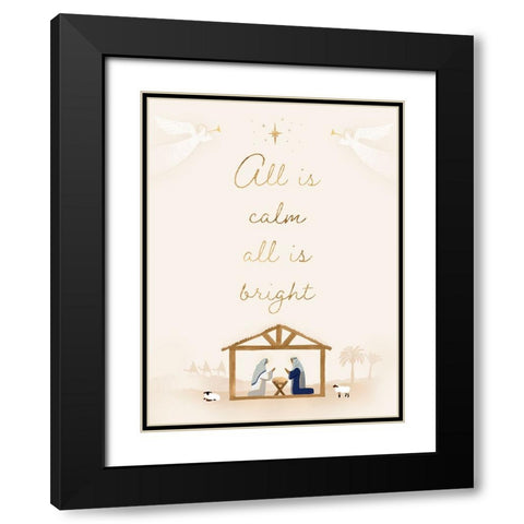 Away in a Manger II Black Modern Wood Framed Art Print with Double Matting by Barnes, Victoria