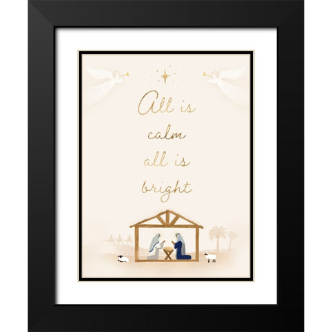 Away in a Manger II Black Modern Wood Framed Art Print with Double Matting by Barnes, Victoria